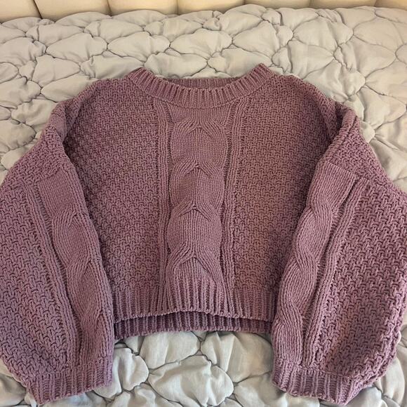 Sadie & Sage Purple Chenille Knit Sweater - Size XS/S - Picture 1 of 2